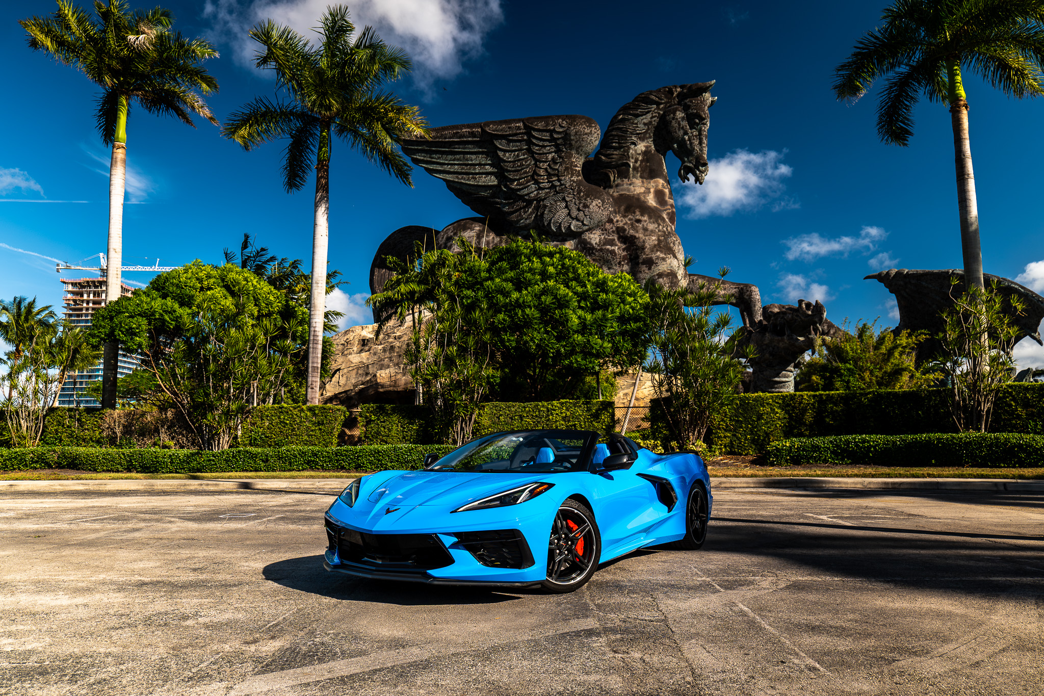 Rapid Blue Chevrolet Corvette delivered by Serene in Miami